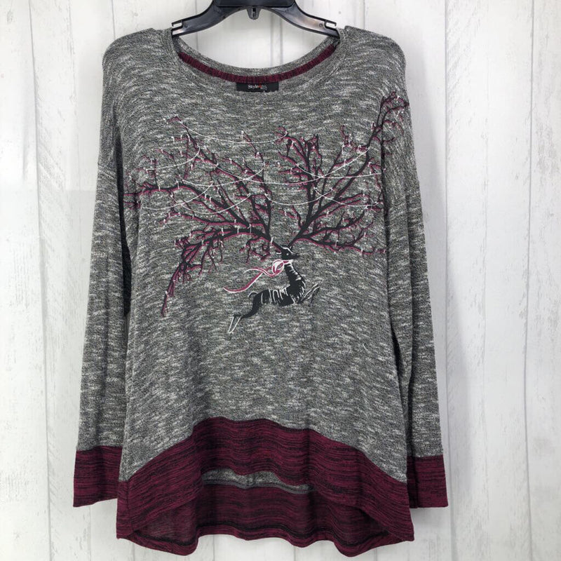 Lp Marled reindeer sweater