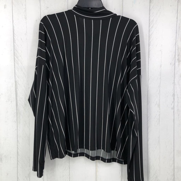 XL Striped back tie l/s top