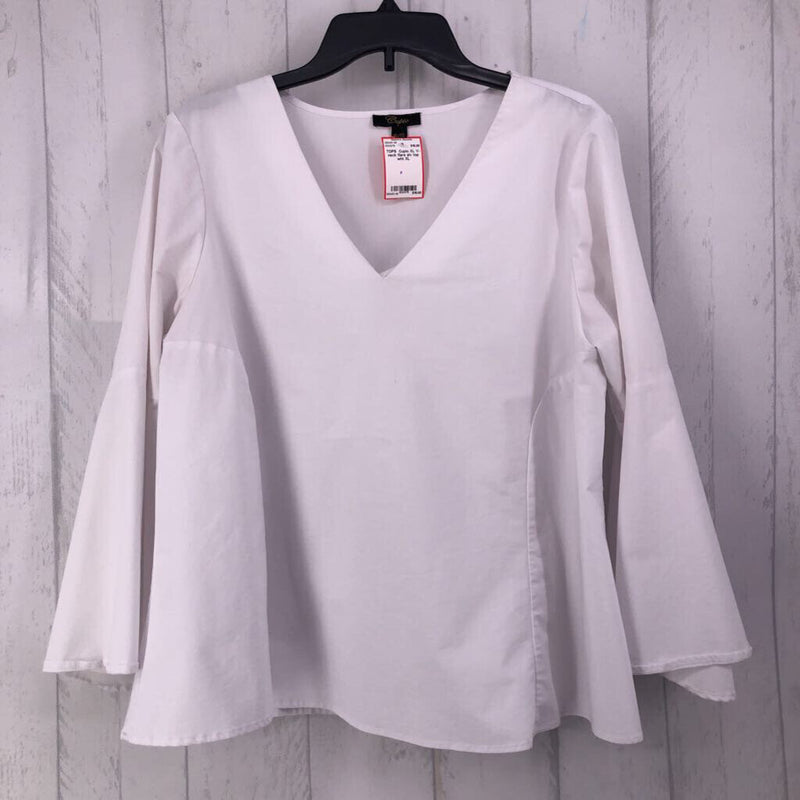 XL V-neck flare slv top