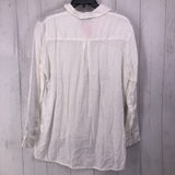 L Linen button down l/s top