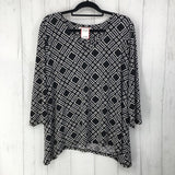 1X Printed 3/4 slv top