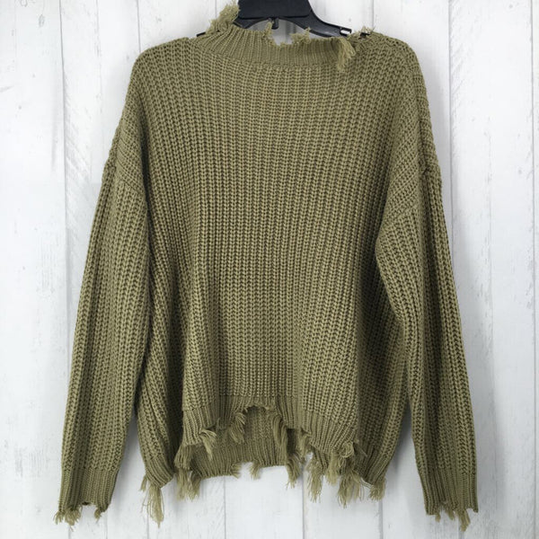 L Frayed edge sweater