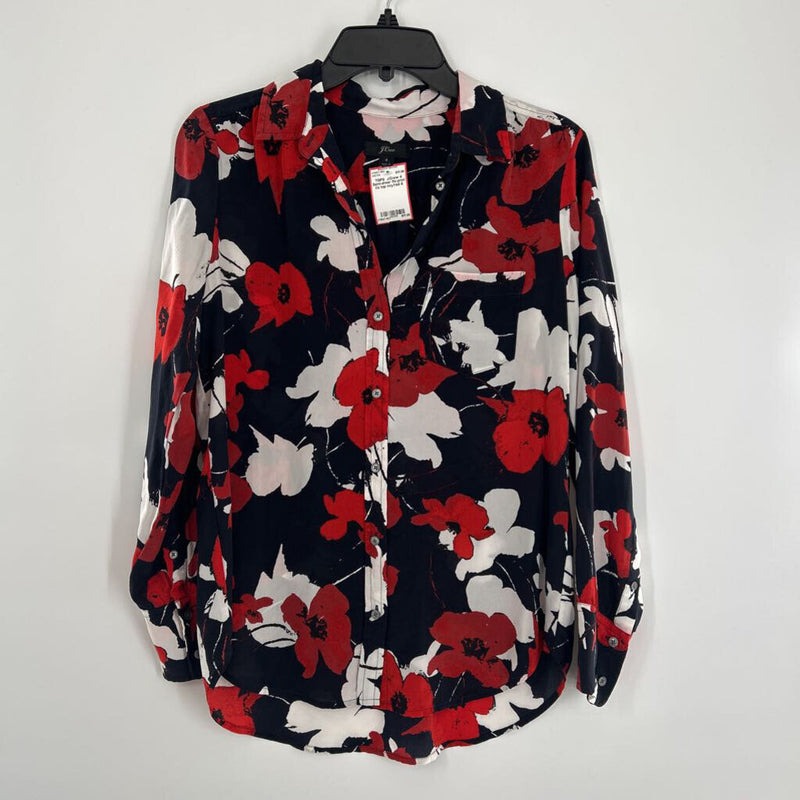 4 Semi-sheer flo print l/s top