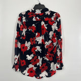 4 Semi-sheer flo print l/s top