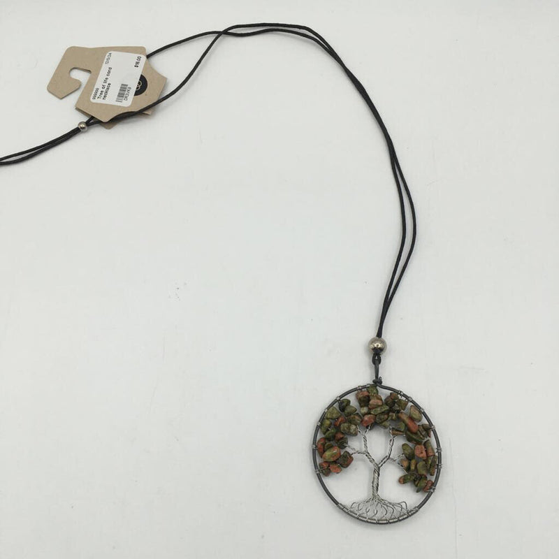 Tree of life cord necklace