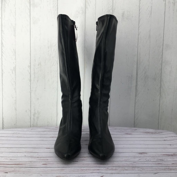 9 heel pointy toe knee high boots