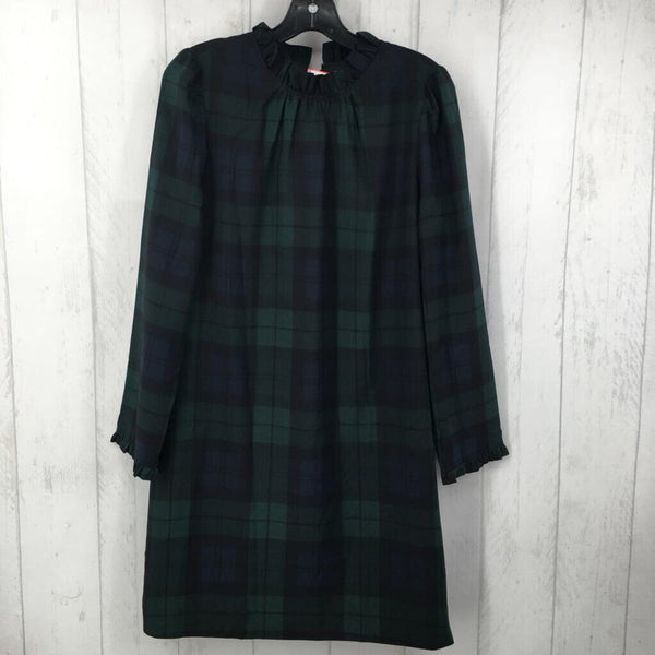 6 Plaid ruffled hem l/s dress