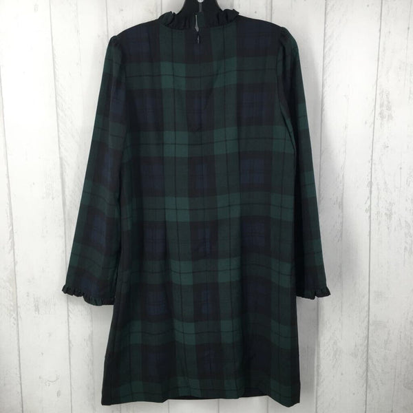 6 Plaid ruffled hem l/s dress