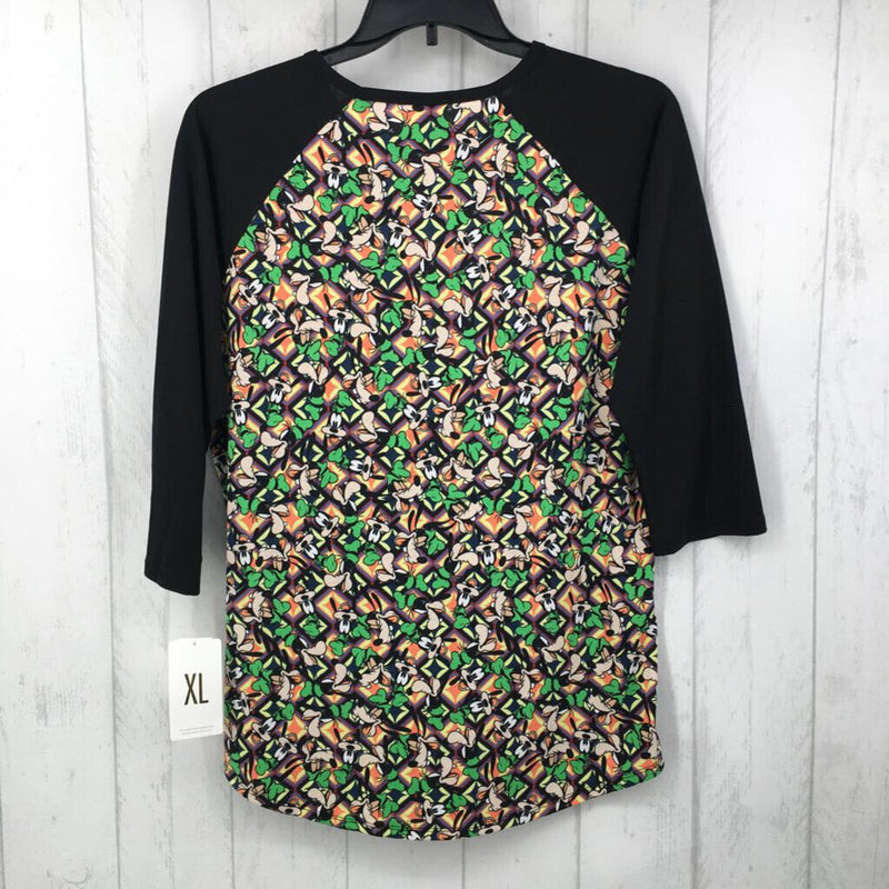 XL "Goofy" print 3/4 slv top