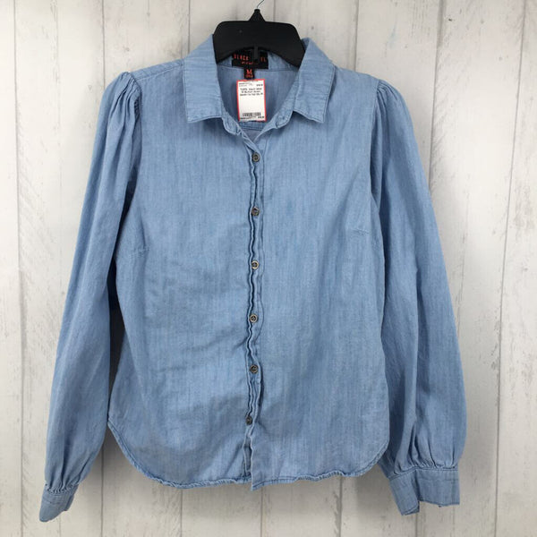 M Button down denim l/s top