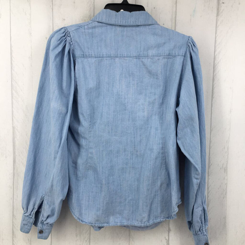 M Button down denim l/s top