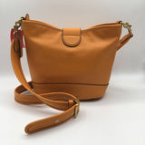 `Soft leather bucket bag w/ extra strap