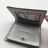 metallic bi-fold wallet