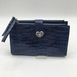 patent embossed bi-fold wallet/clutch