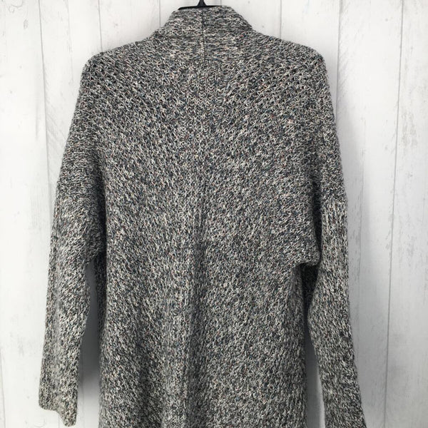 XL l/s open marled cardigan