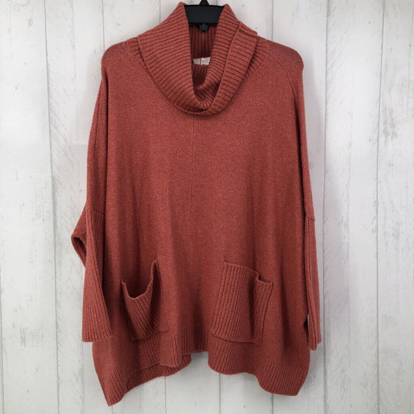 R69 L l/s cowl neck pocket sweater