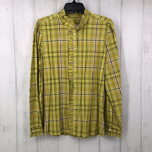 L l/s button ruffle shirt