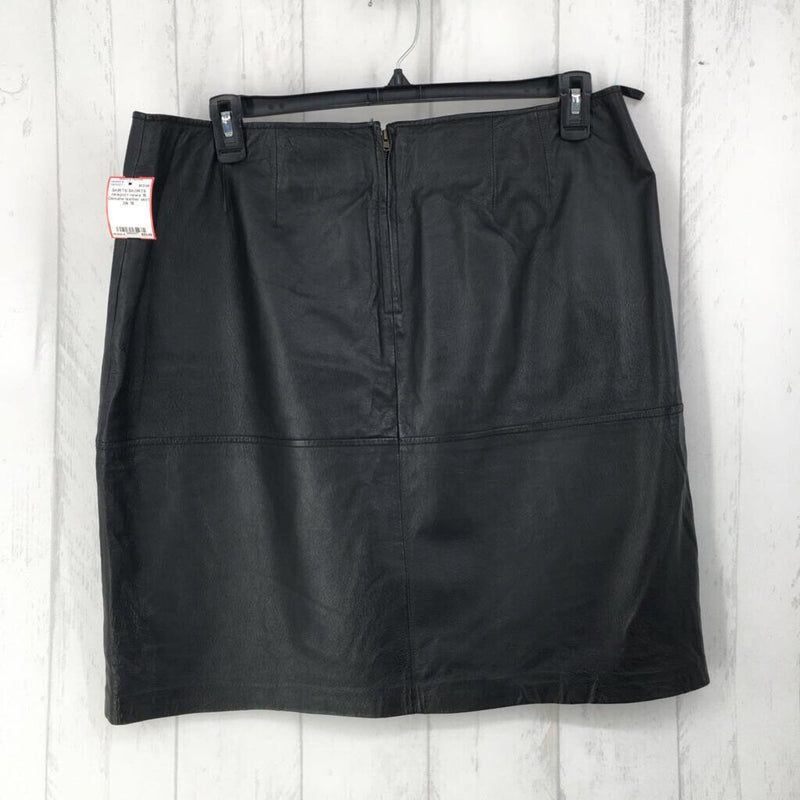 16 Genuine leather skirt