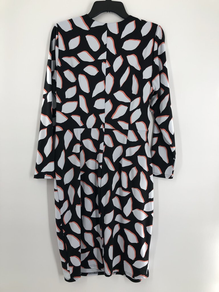 XL Printed crossover l/s dress