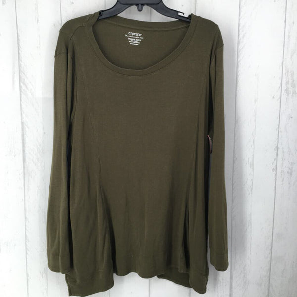 XL(3) l/s scoop neck top