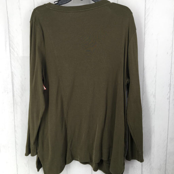 XL(3) l/s scoop neck top