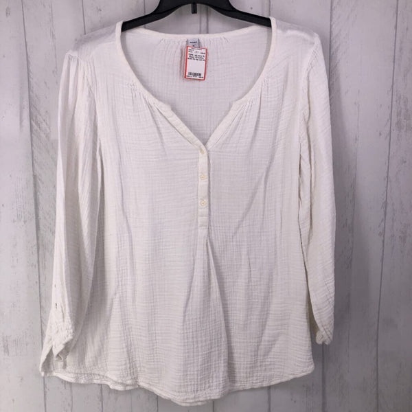 XL Gauzy 1/2 button down l/s top