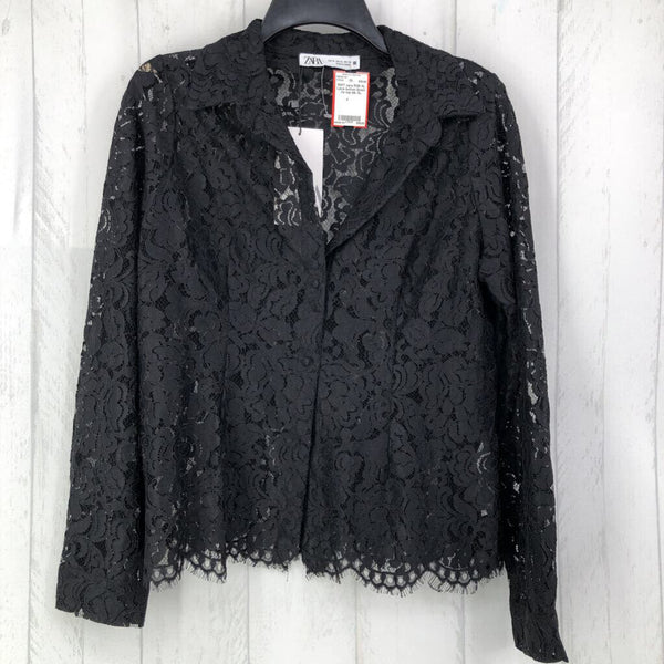 R25 XL Lace button down l/s top