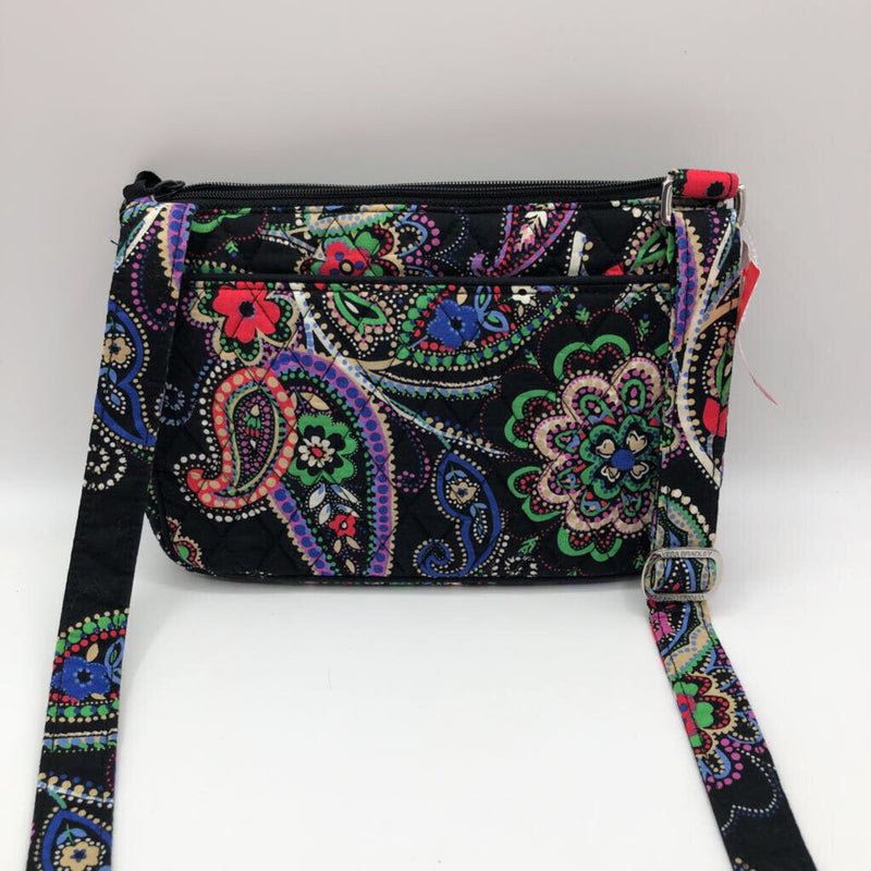 Quilted flo print crossbody