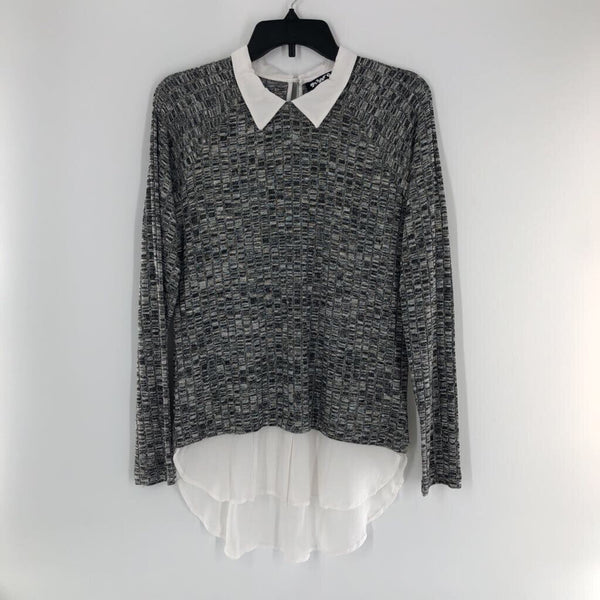 M Marled layered l/s top