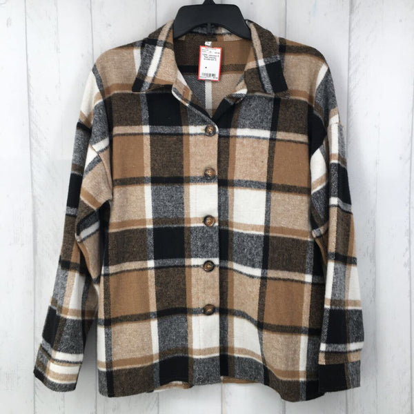 S Plaid shacket