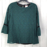 M Lace flare slv top