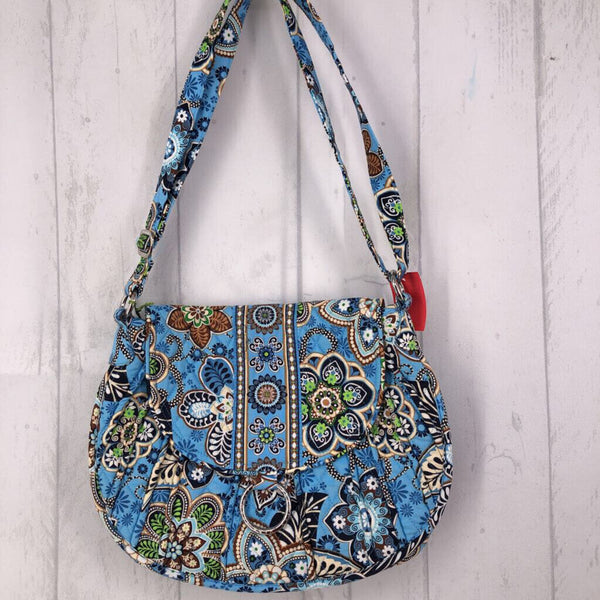 R65 floral flap saddle bag crossbody