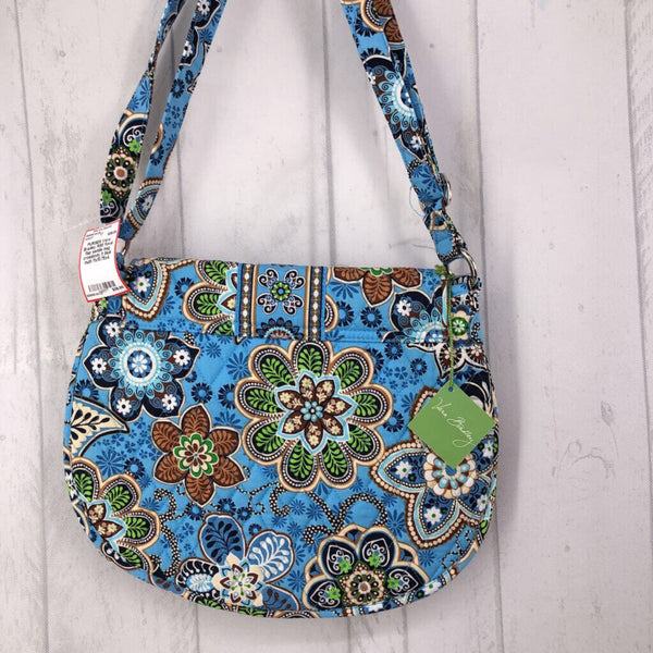 R65 floral flap saddle bag crossbody