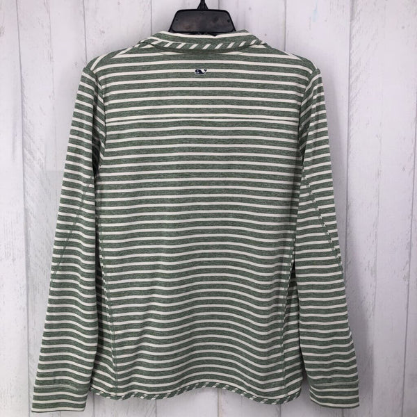 S quarter zip stripe l/s top