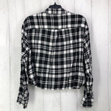 M Plaid button down l/s top