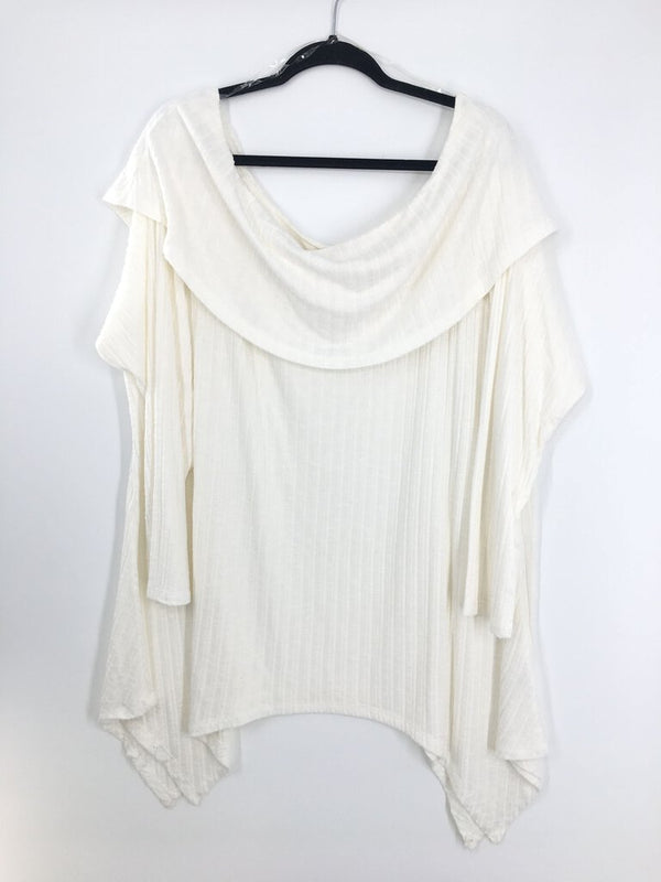 R25 22/24 Ribbed cowl neck l/s top