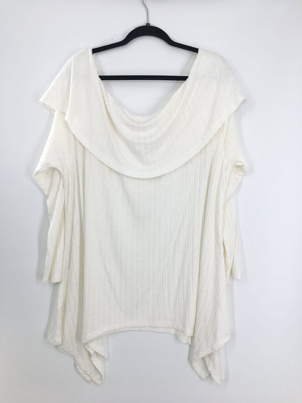 R25 22/24 Ribbed cowl neck l/s top