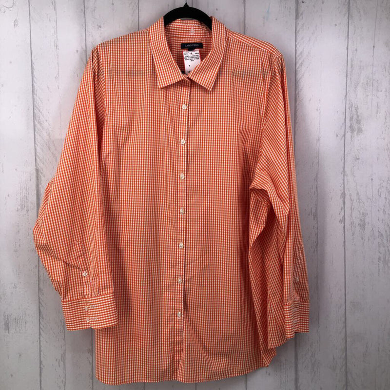 26w l/s check button down shirt