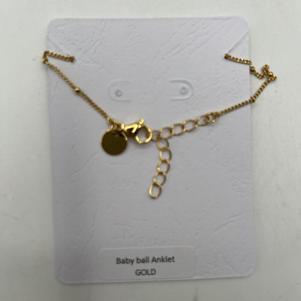 Baby ball anklet-gold