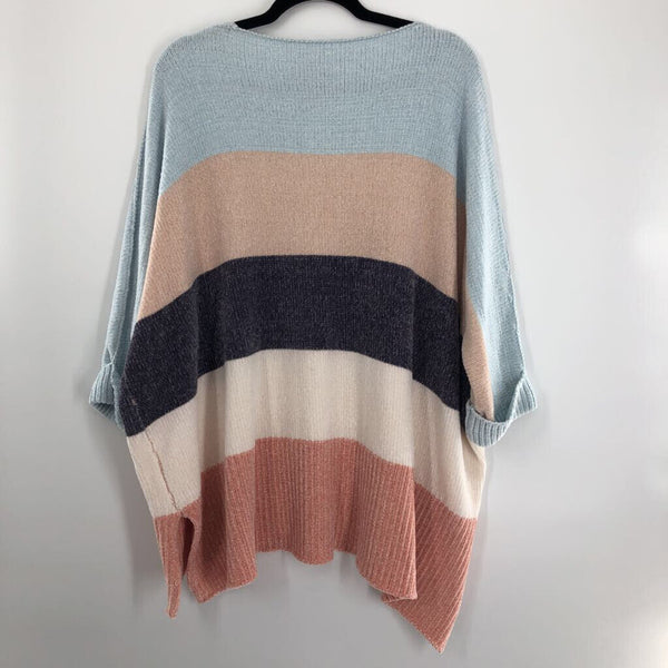 O/S Striped dolman slv sweater