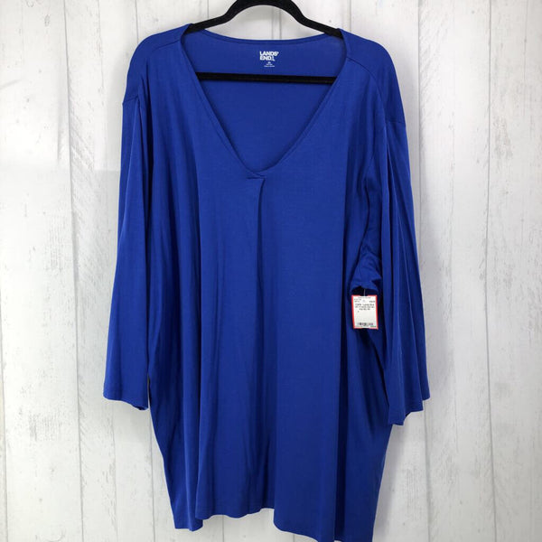 3X V-neck 3/4 slv top