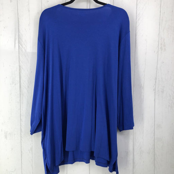 3X V-neck 3/4 slv top