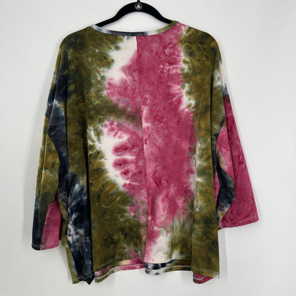 2X Tie dye dolman slv top