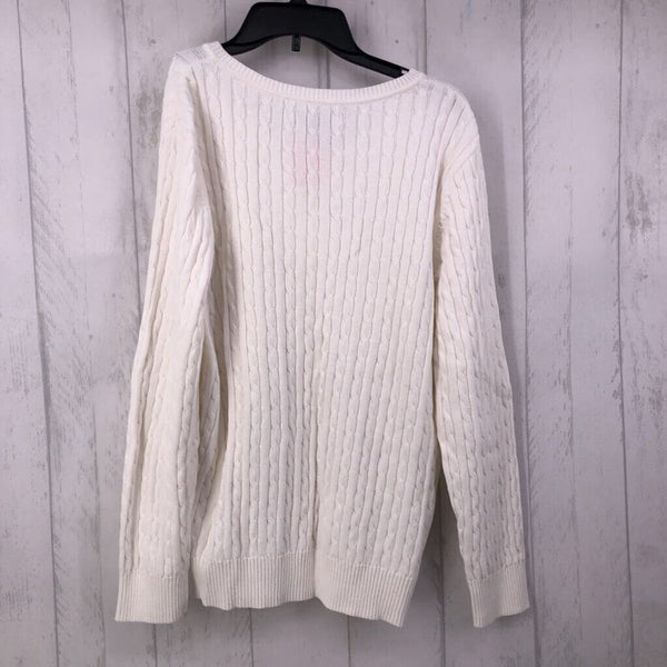 XL Cable knit v-neck sweater