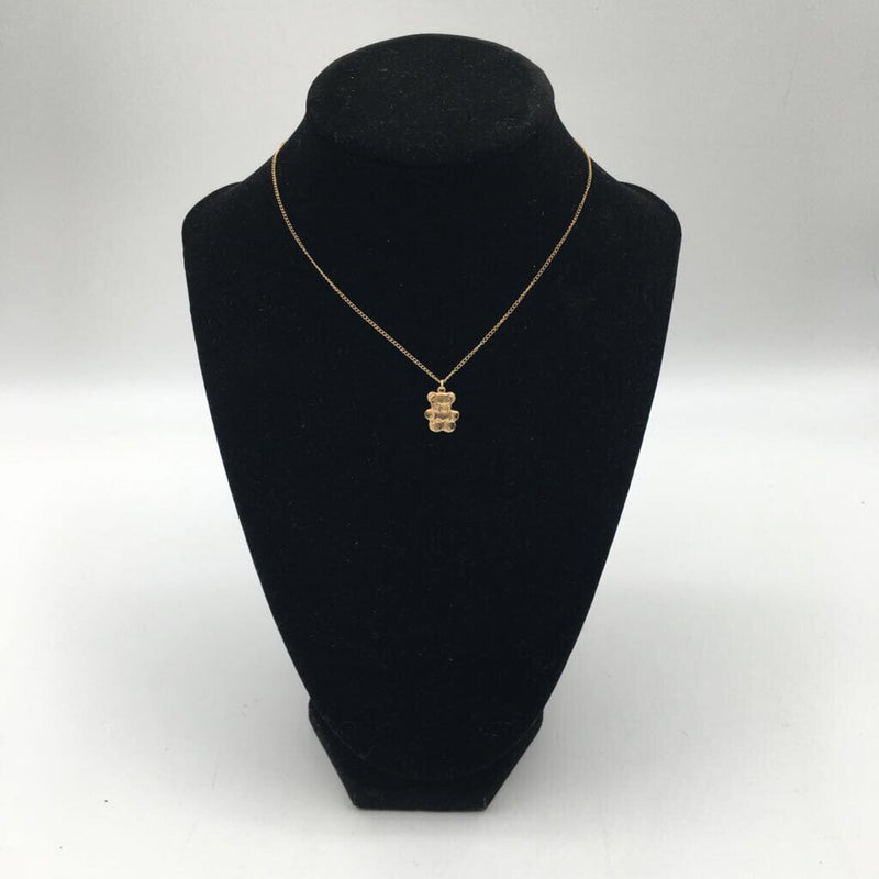 13" 14kt gold filled teddy bear necklace