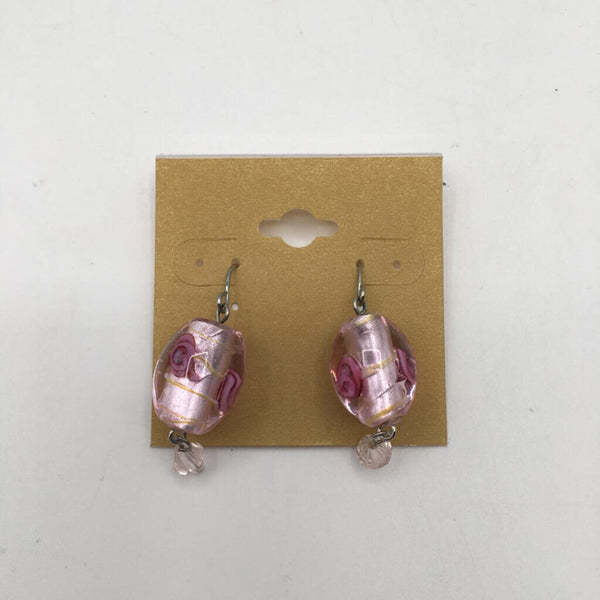 Pnk glass bead earrings