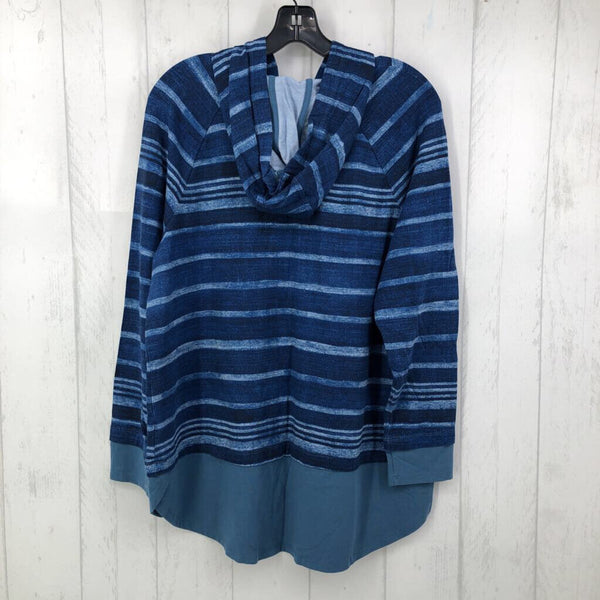 L l/s stripe top w/ hood