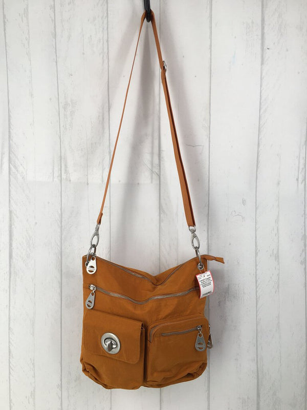 double zip nylon crossbody w/ front pockets