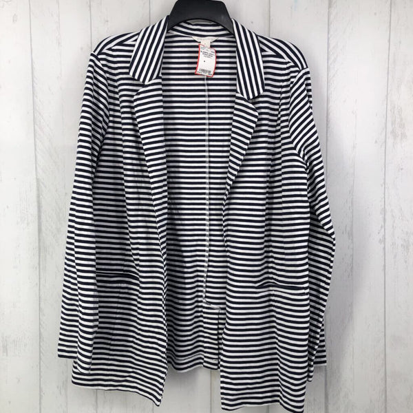 L Striped blazer