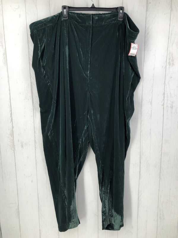 4X Velvet wide leg trouser